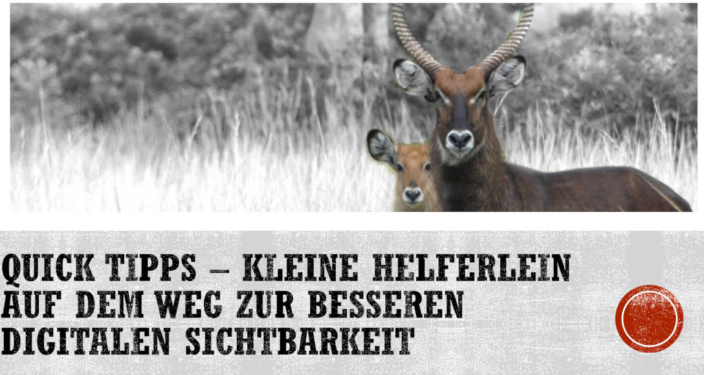 Kleine Helfer zur digitalen Sichtbarkeit